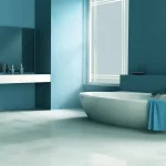 turquoise bathroom layout
