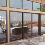 patio doors with glass windows